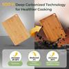 3PCS Bamboo Cutting Board Durable Wood Cutting Boards for Kitchen Chopping Board Solid Wood Non-slip Cut Vegetable Fruit Board