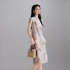SOFSIL New Chinese Style Printed Mid-Length Dress