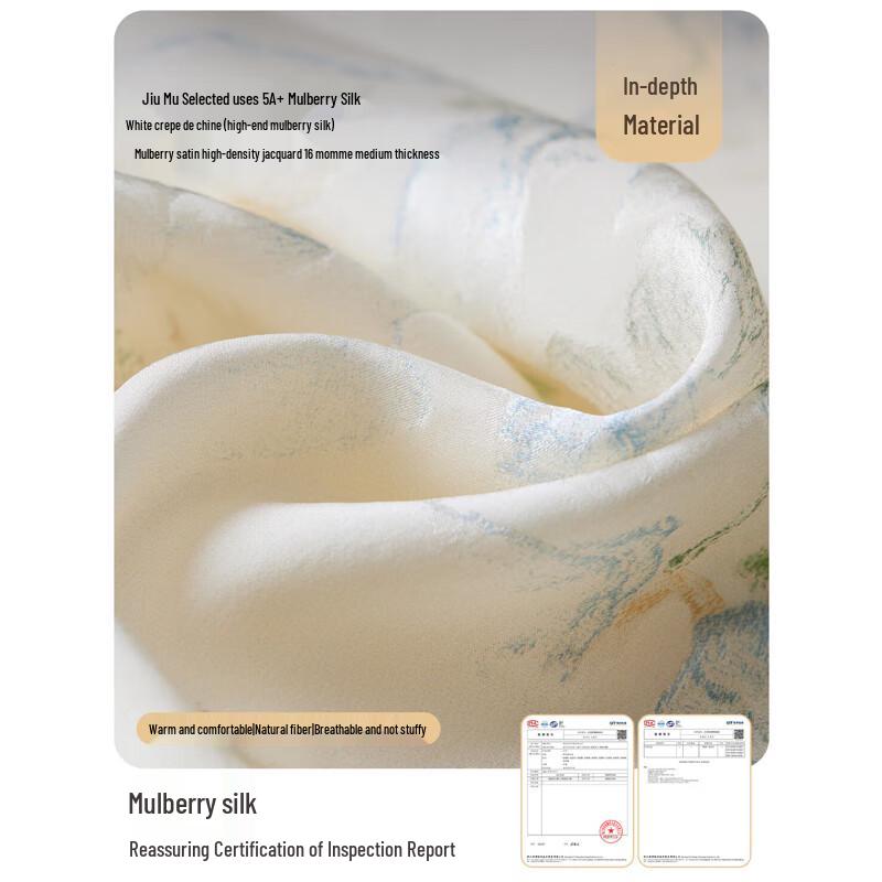 JIUMU Chinese Style Mulberry Silk Scarf