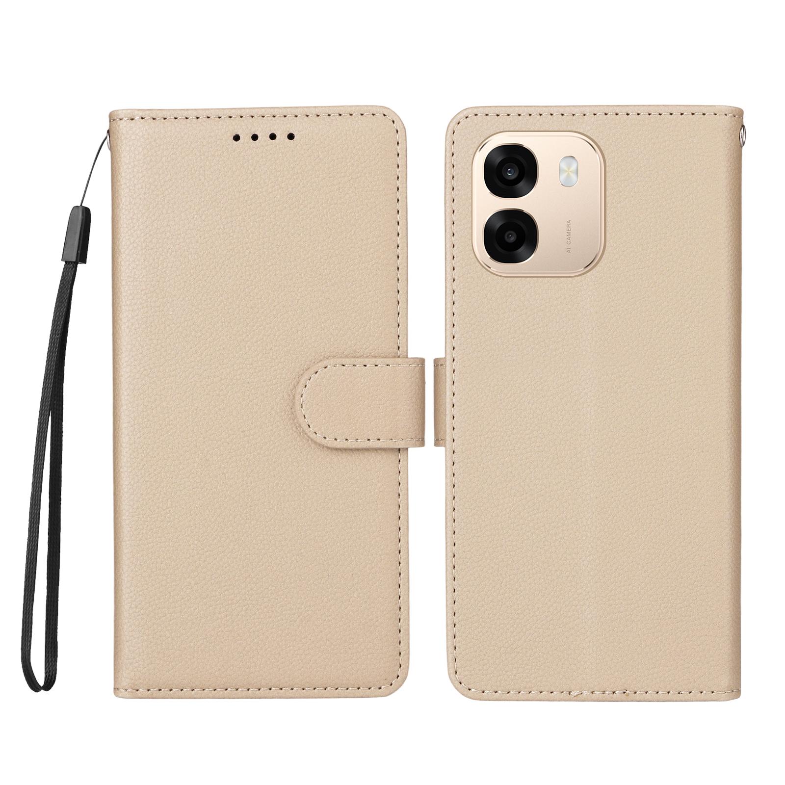 For OPPO A6s 5G Case RFID Blocking 3 Card Slots PU Leather Phone Cover with Wrist Strap