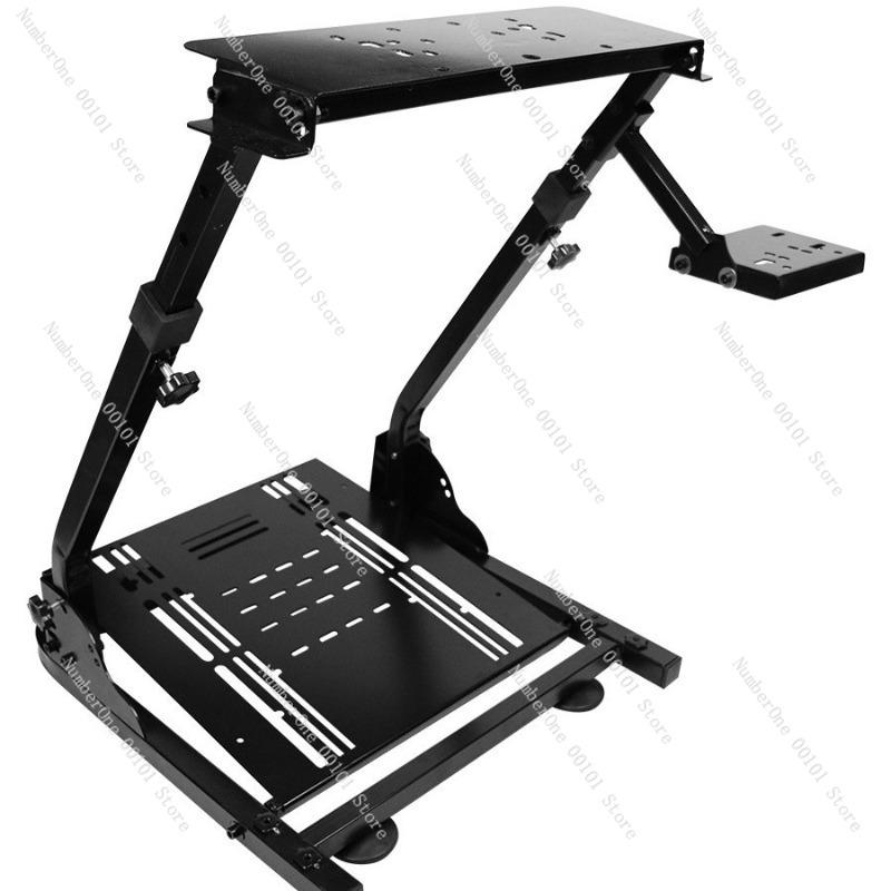 Folding Simulation Racing Game Steering Wheel Seat Bracket, Adjustable for Comfortable Gaming Experience