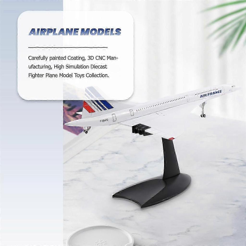 Modello Aereo di Linea Supersonico Concorde 1/200 Air France Airways per Collezionismo Statico
