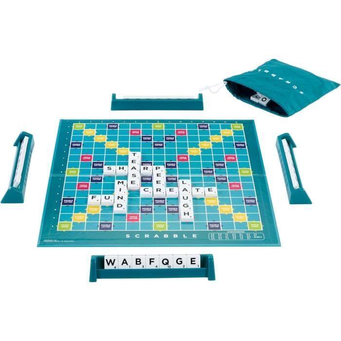 Mattel Games - Scrabble®-Jeu de société familial classique avec 2 modes de jeu HWD44