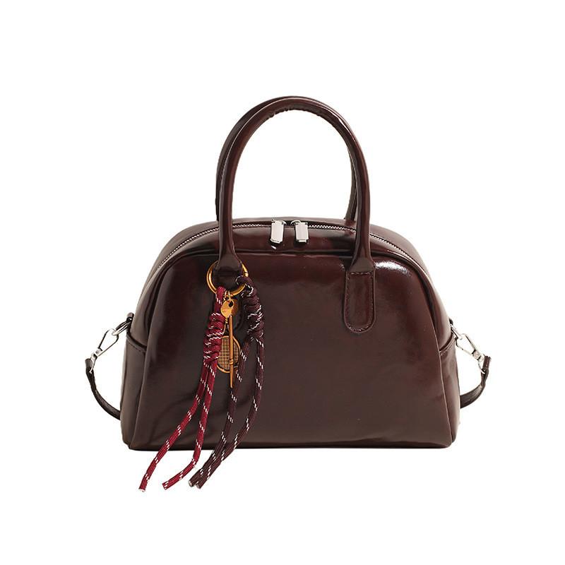 Ielgy American Retro Hand-Carrying Bowling Bag Fashion Casual One-Shoulder Female Bag
