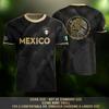 Men's Casual Short Sleeve T-Shirt with Lettering Print Mexico National Emblem Graphic Lightweight Breathable Fabric
