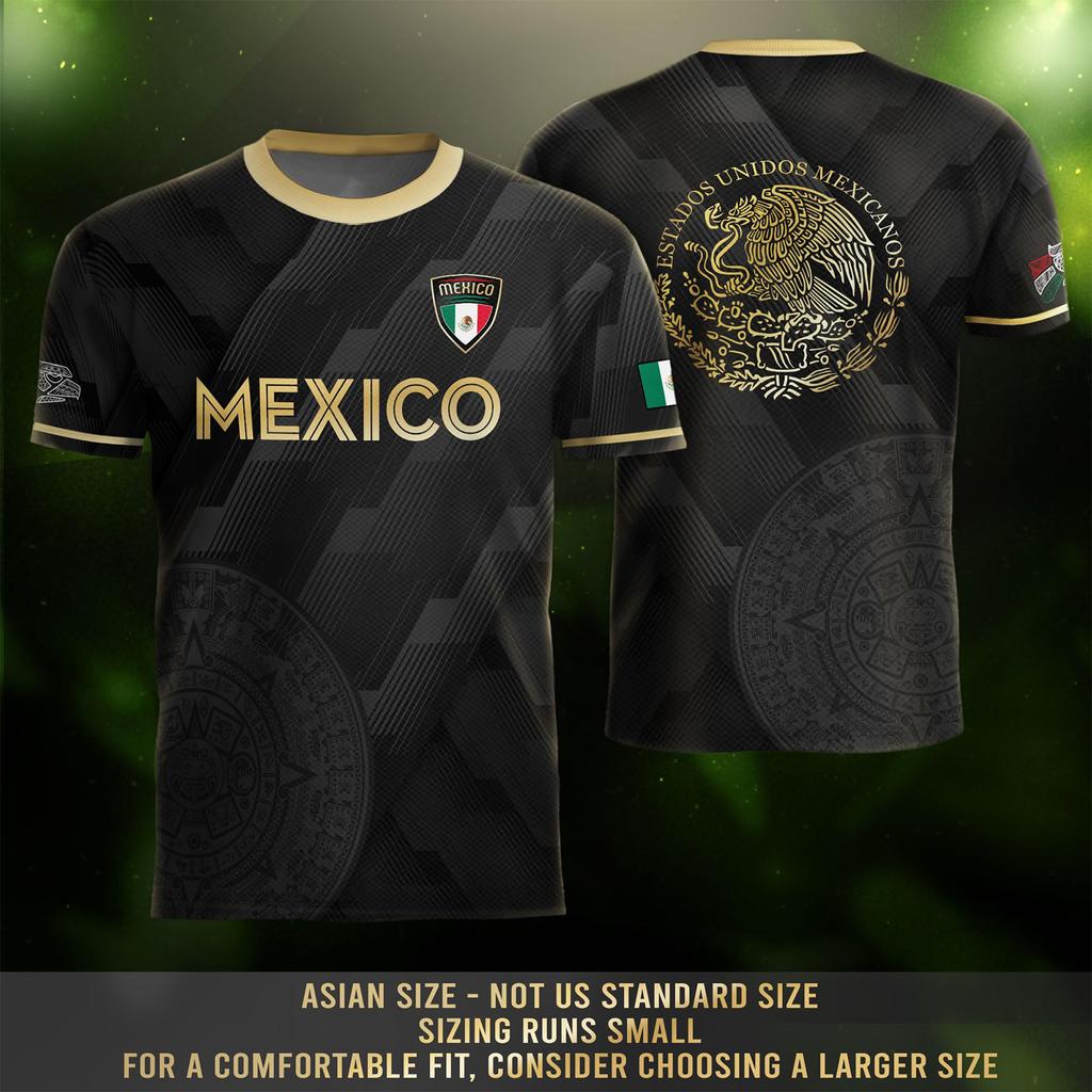 Men's Casual Short Sleeve T-Shirt with Lettering Print Mexico National Emblem Graphic Lightweight Breathable Fabric