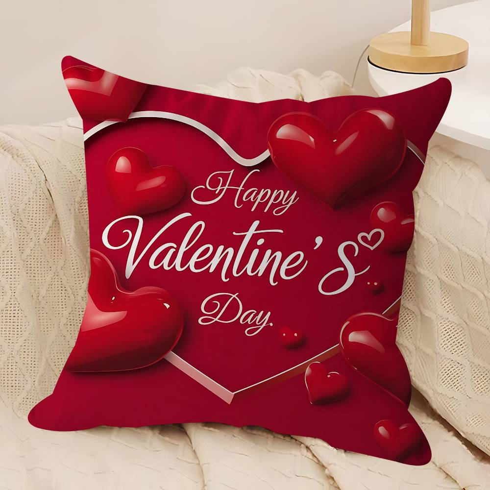 Valentines Day Pillowcase Toon Gift Cushion Cover Bedroom Home Sofa Chair Seat Decor Pillow Case