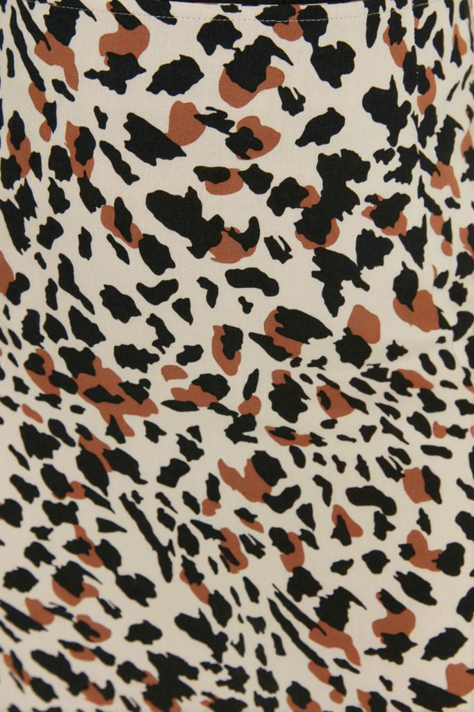 Women's Style Plus Size Black Slit Woven Viscose Skirt