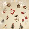 10Pcs Christmas Charms Pendants Enamel Bracelet Party Home Metal Craft Decoration Tree Hanging DIY Jewelry Making Accessories