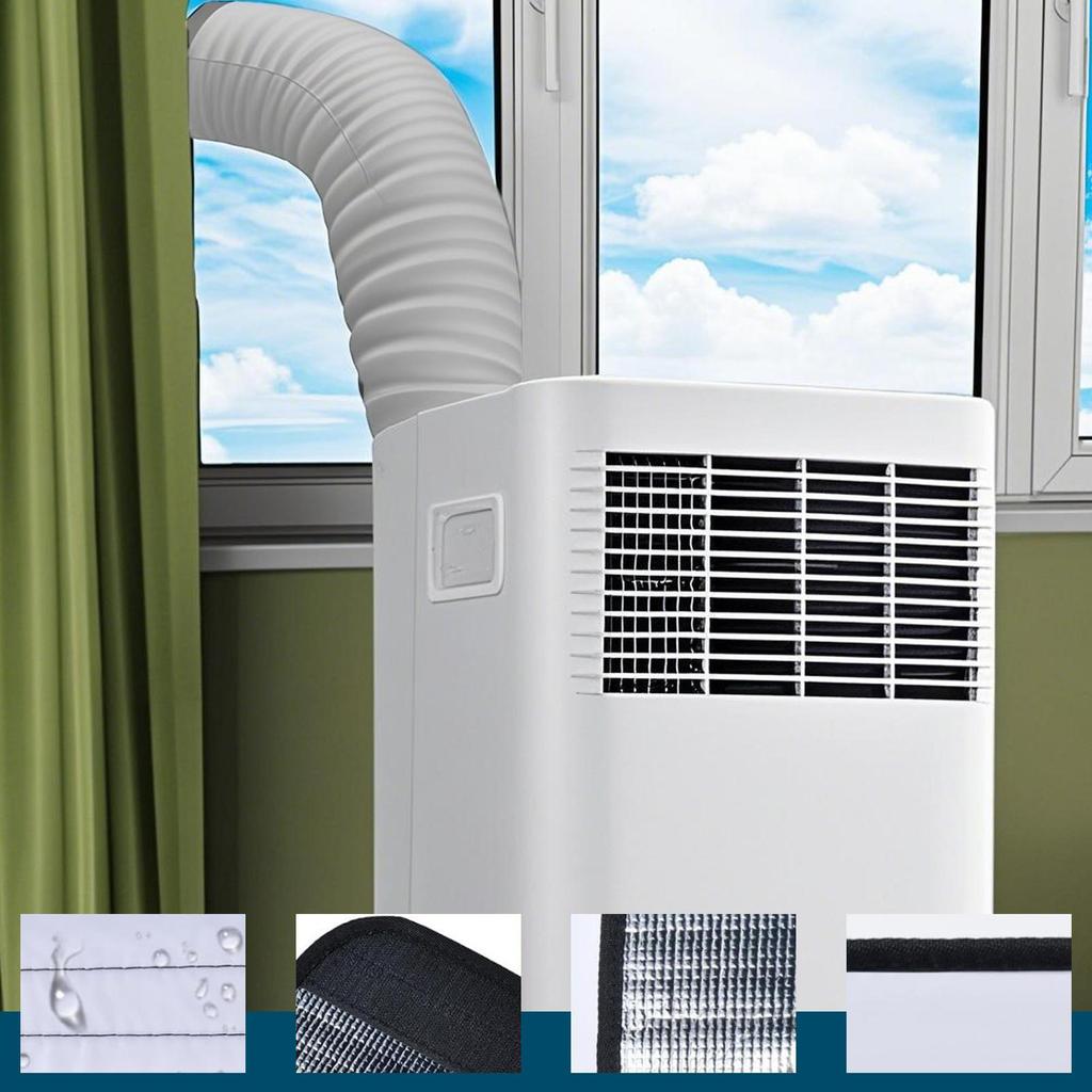 Portable Air Conditioner Exhaust Hose Cover AC Hose Cover Waterproof Ac Hose Insulation Sleeve With 3 Buckle Straps For AC