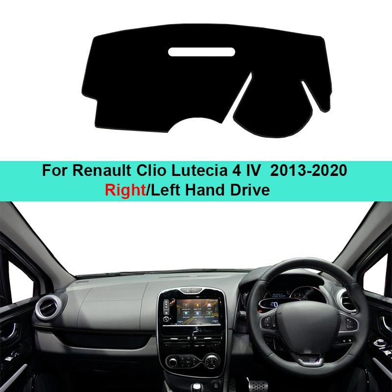 Car Dashboard Cover for Renault Clio Lutecia 4 IV 2013- Carpet Dashboard Pad Sun Protection UV Cushion Car Accessories