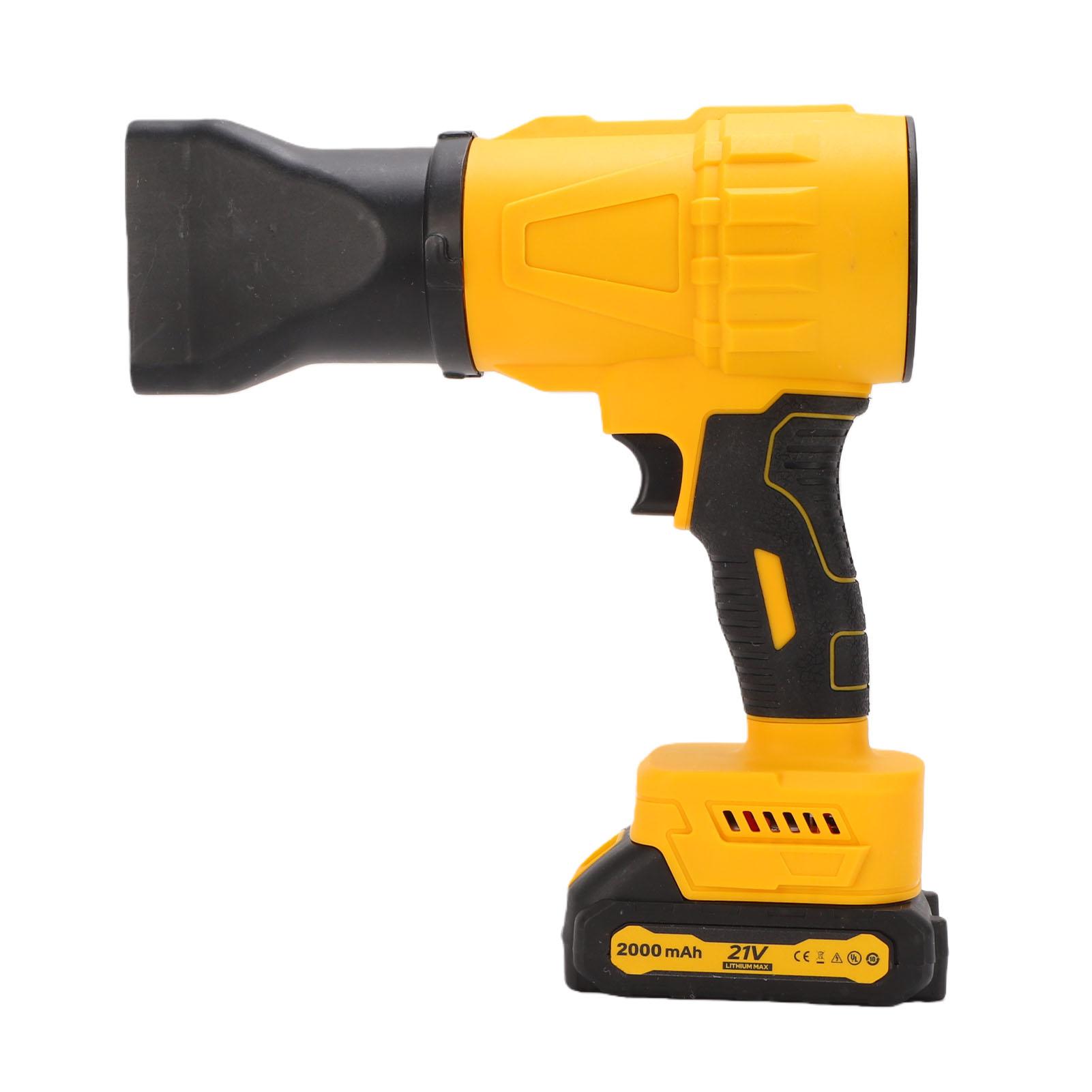 

Cordless Leaf Blower 2000mAh Battery Lightweight Handheld Turbo Blower with Detachable Air Nozzle 2 Speed for Lawn