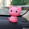 Car Ornaments Cute PVC Shaking Head Cat Figure Dolls Decoration Automobiles Interior Dashboard Nodding Plastics Toys Accessories
