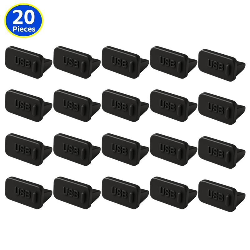 Silicone USB Dust Plug Charger Port Cover Silicone Dustproof Protector for PC Notebook Laptop USB Charging Port Protector Covers
