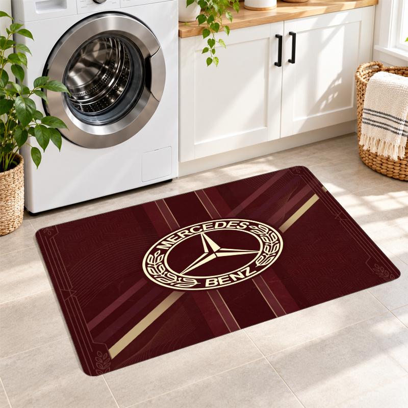 Flannel Kitchen Mat Mercedes Soft Area Rug Non Slip Floor Carpet Home Decoration