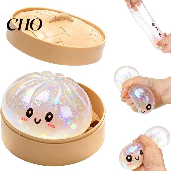 Tragbares Stressabbau-Spielzeug, gedämpftes Brötchen zum Kneten, niedlicher Teigtaschen-Entspannungsball, beruhigendes Fidget-Spielzeug, langsames Aufsteigen, Dekompression für den Schreibtisch, Kawaii-Geschenk