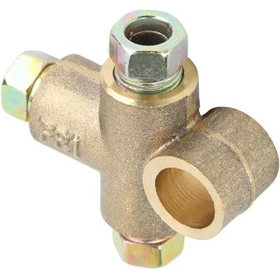 Pro m10x1.0 T-kus obrácený Brzdový T-kus pro auto, 3-cestný T-kus ve tvaru T pro Slitinový Brzdový T-kus se 3 vnějšími maticemi Autopříslušenství Krátká spojka M10 3/16in Trubka 10mm