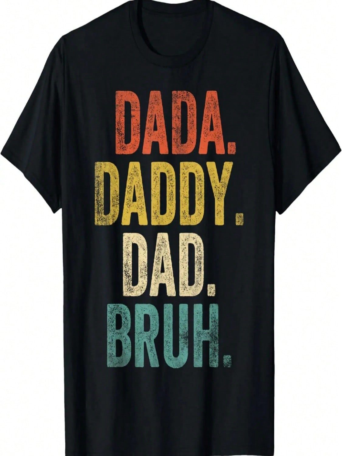Dada Daddy Dad Bruh Retro Vintage Funny Fathers Day T-Shirt S разноцветный