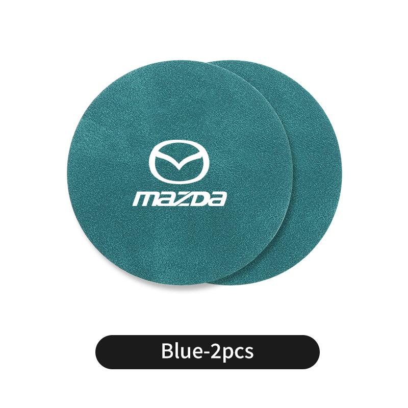 

2PCS Car Coaster Water Cup Holder Anti-slip Pad Mat For Mazda 6 3 CX5 CX50 5 2 323 CX7 Demio Atenza Axela MX30 CX30 CX3 CX9 синий
