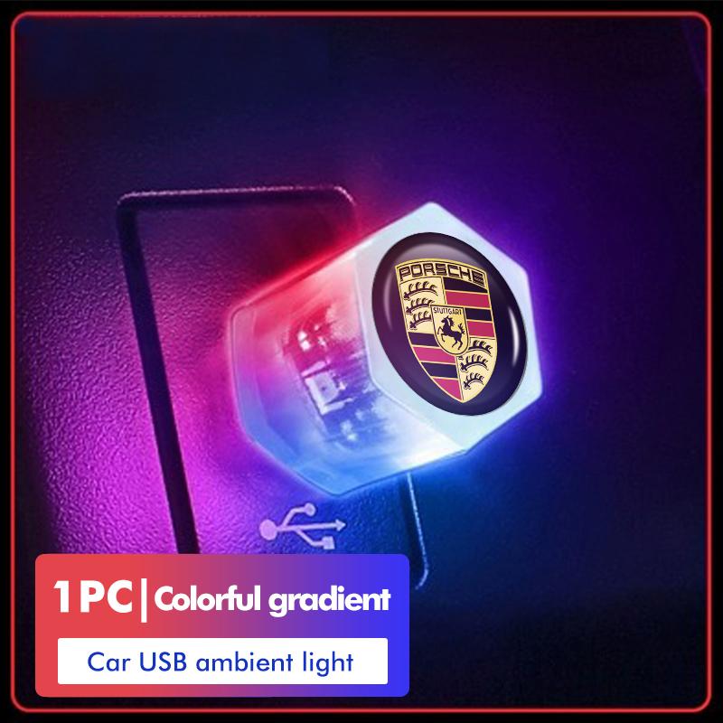 For Porsche Car Mini USB LED Auto PC Computer Portable Light Plug Play Boxster Cayenne Panamera Macan Cayman 911 918 996
