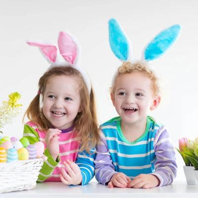 Rabbit Ear Easter Headbands Adult Cute Colorful Bunny Ear Easter Head Hoop Hair Accessories Masquerade Tiara Adult Children