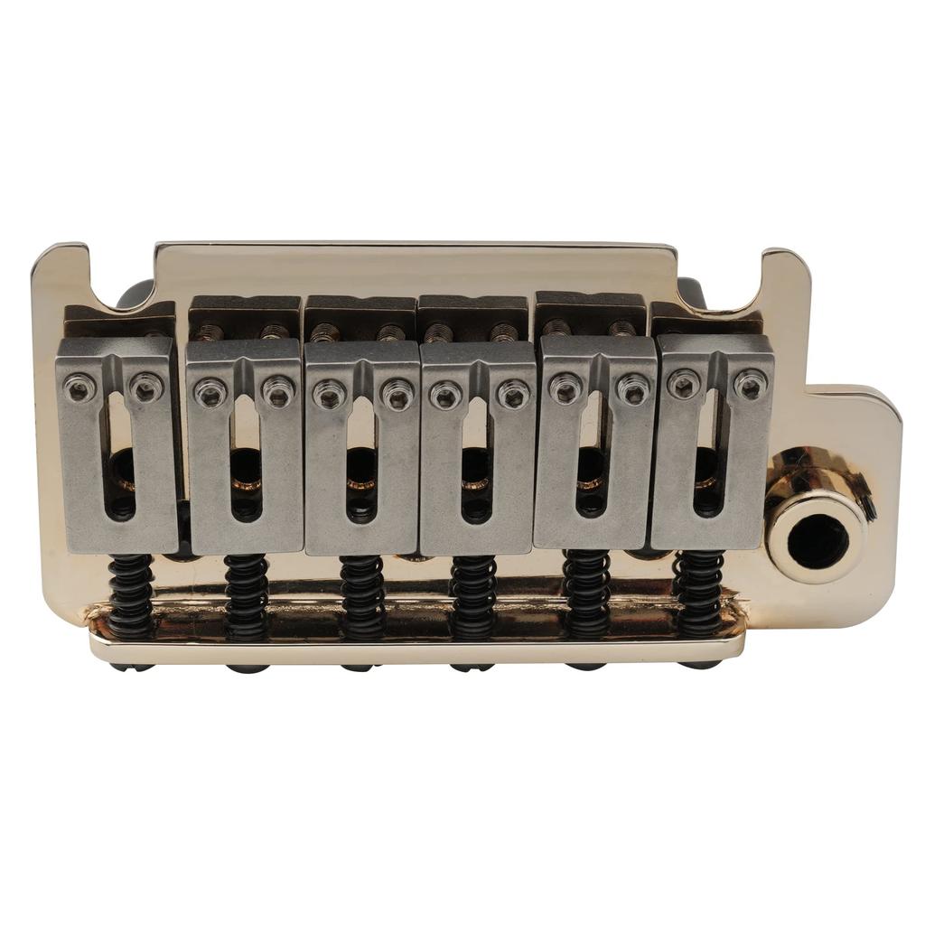 Musiclily Pro Style Tremolo Bridge with Stainless Steel Saddles and Full Steel Block for Japanese Imported Strat Black 10.8mm Two-Point Guitars,