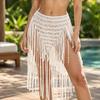 Openwork Waist Sash with Fringe Adjustable for Resort Wear, Vacation