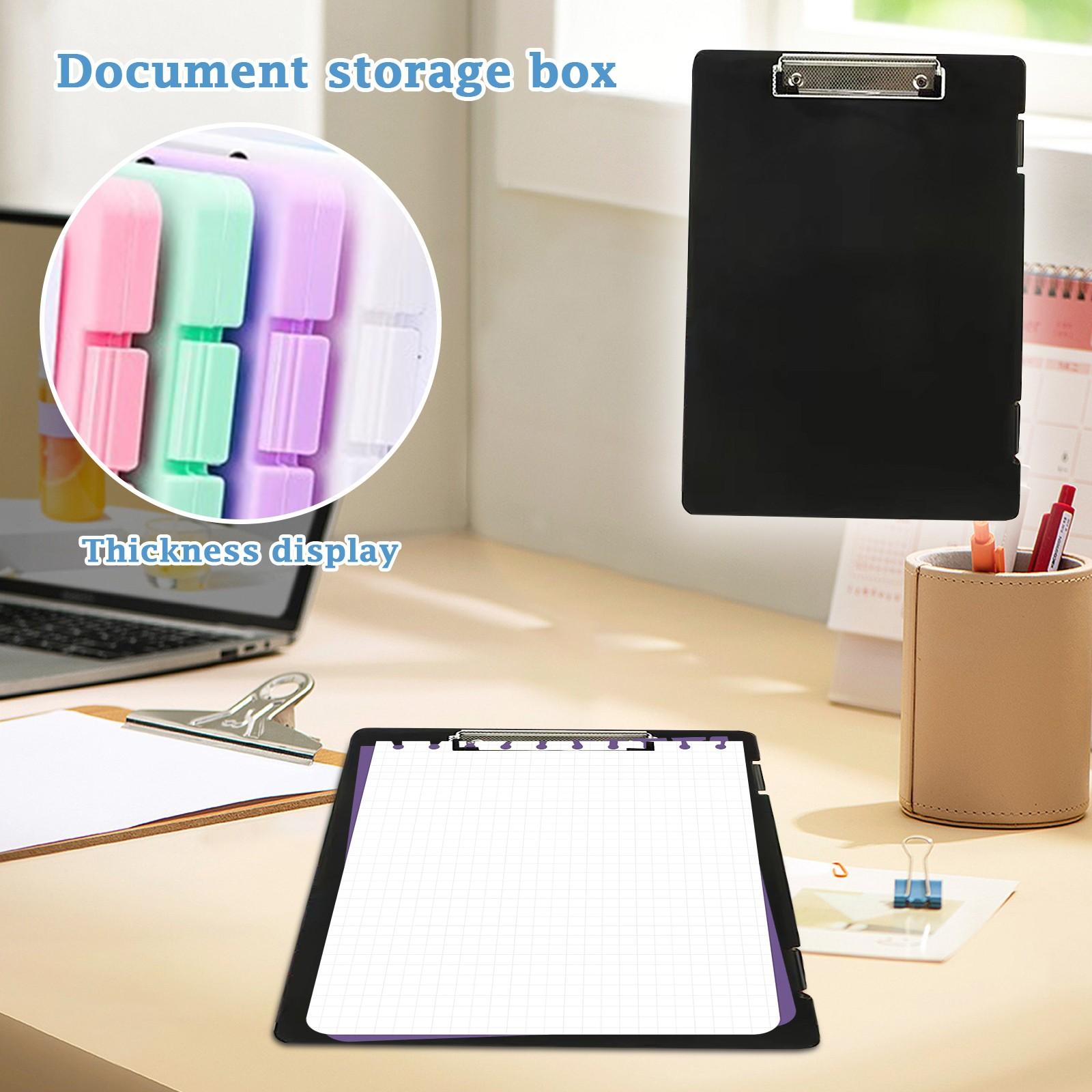 

Пластиковые планшеты с металлическим зажимом низкого профиля, планшет с зажимом, размер Letter | Поставка One Size чёрный