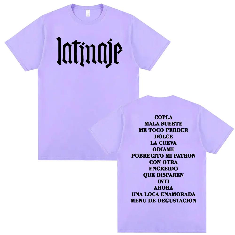 Limited Cazzu Latinaje Album Letters Print T Shirt Unisex Women Summer Tops High Quality T Shirts Casual ONeck 100 Cotton Tshirt