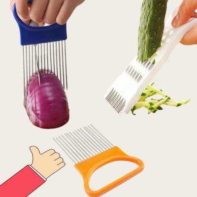 Kitchen Tools Multi-functional Vegetable Cutter Paring Knife Onion Cutter Fruit and Vegetable Cutter Holder Tender Meat Needle