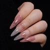 Watery Shimmer Diamond Gel Polish 2025: Glitter Pink Crushed Diamond Nail Art