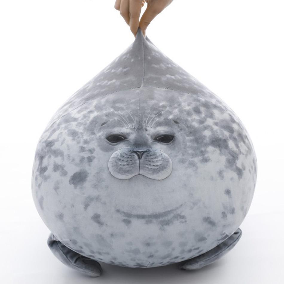 20cm Roztomilý Baculatý Naštvaný Blob Tuleň Polštář 3D Novinka Hračka Lachtan Plyšová Hračka Vycpaná Panenka Narozeninové Dárky pro Děti