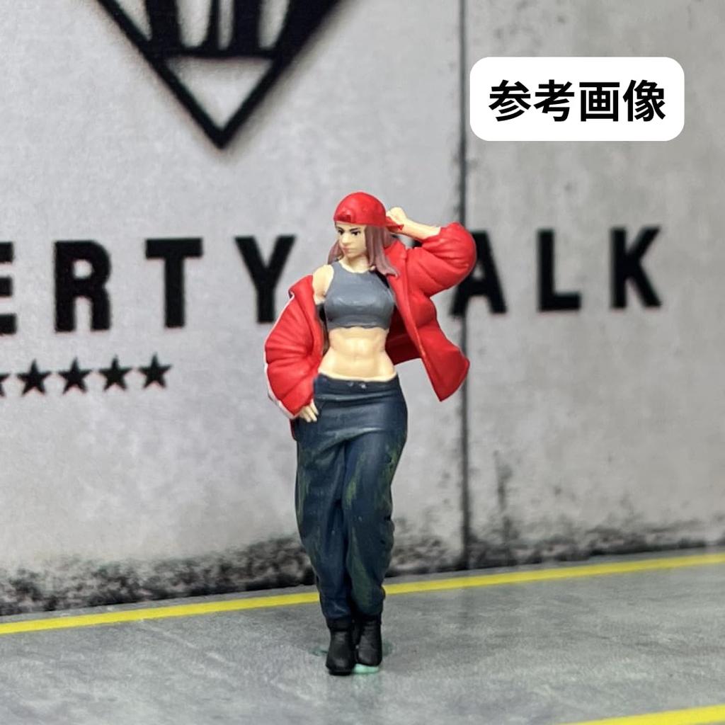 Moreart 164 Miniature Figure & Motorcycle Set MO222196 Model Girl Model Diorama Miniature Car [Used]