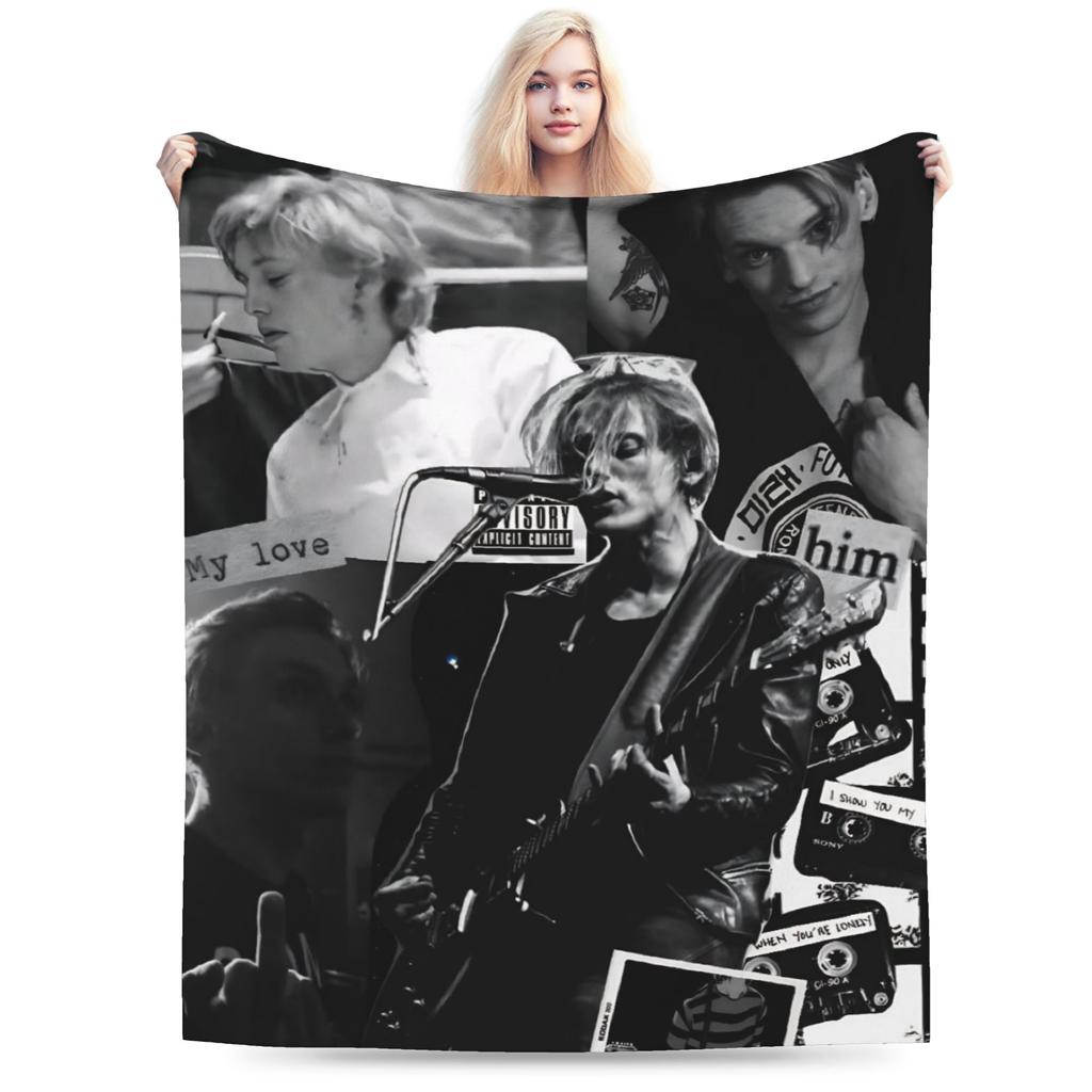 Jamie Campbell Bower Throw Blanket for Couch Soft Fuzzy Plush Blanket 50x60 Inches Multiple Sizes Bedspread for All Seasons