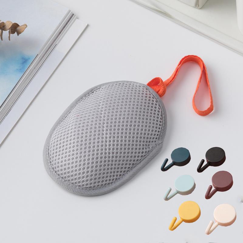 Scented Soap & Bath Ball Duo: Thick, Super Soft Foaming Mesh Bag with Soap Holder