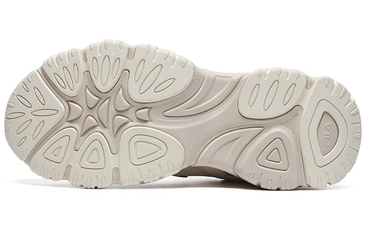 Women's Sneakers FILA Fluid 4 Lightweight Height Increasing Low top Casual Shoes Women's Antique White