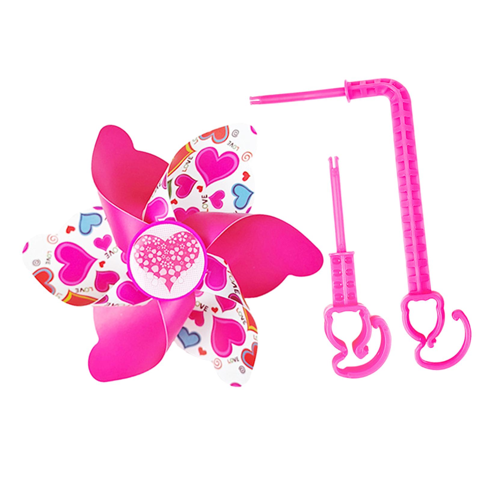 

Bike Handlebar Pinwheel Easy to Install Colorful Decoration Bike Accessory for Kids Pushchair Bicycle Scooter Tricycle Windmill