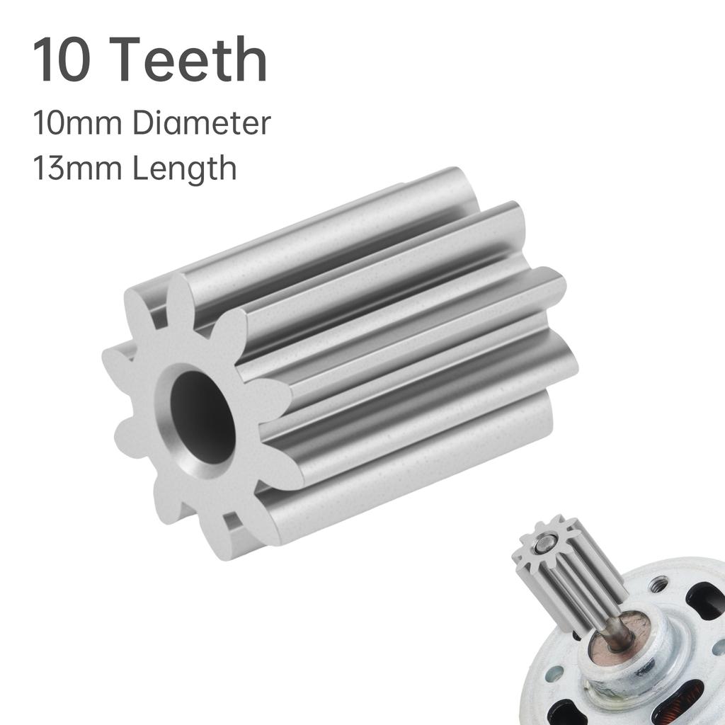 3.2mm Hole 10 Teeth Motor Gear 10x13mm RS550 RS555 DC Motor Replacement Heavy Duty Kids Ride On Toys