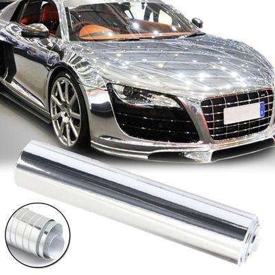 Vinyl Car Sticker Wrap Decal Roll 8x60 Inch Replacement Auto PVC Silver