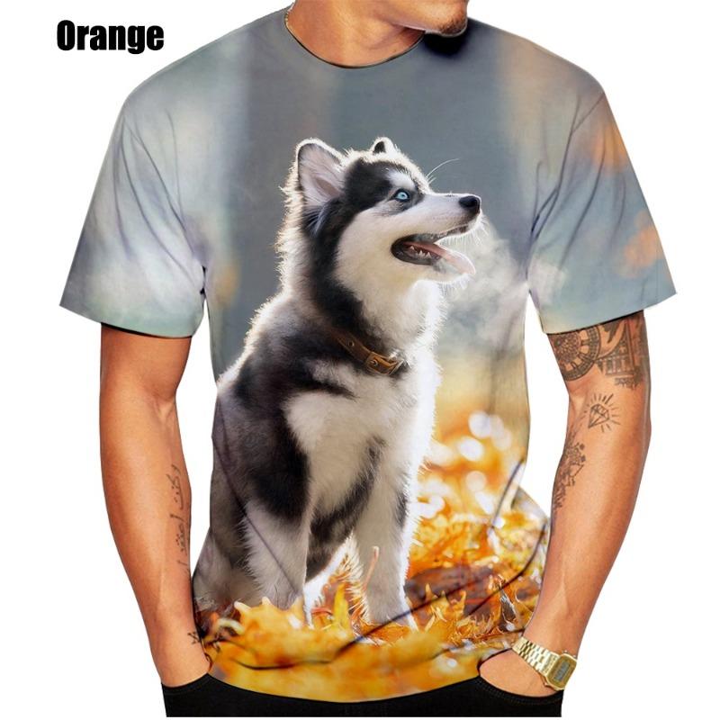 New Fashion 3D Printed Men/women T-shirt Animal Siberian Husky Funny Personality Creative Summer O-neck T-shirt