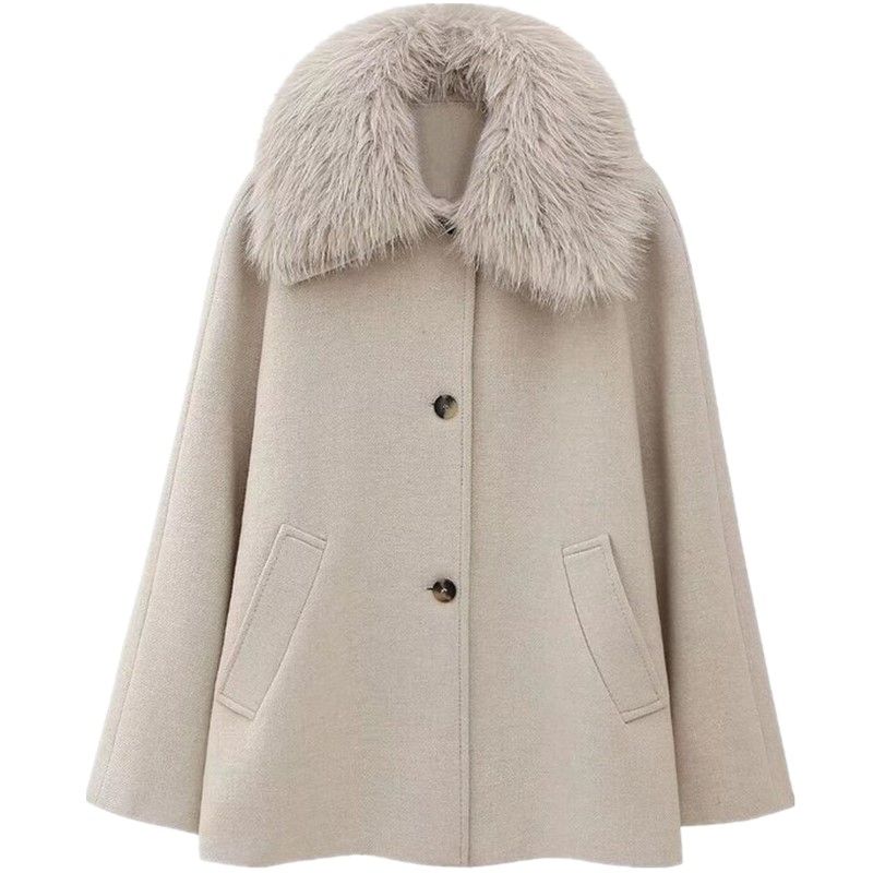 

Fashion Style Winter New Women s Clothing Refined Stylish and Versatile Wool Blended Coat Outwear 2140762 710 Beige L