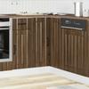 Lucca Corner Base Cabinet Brown Oak Effect Wood Based Material