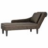 VidaXL Long Chair and Cushion/right Armrest Dark Grey Faux Leather, Armchair, Recliner, Long Chair 4009858
