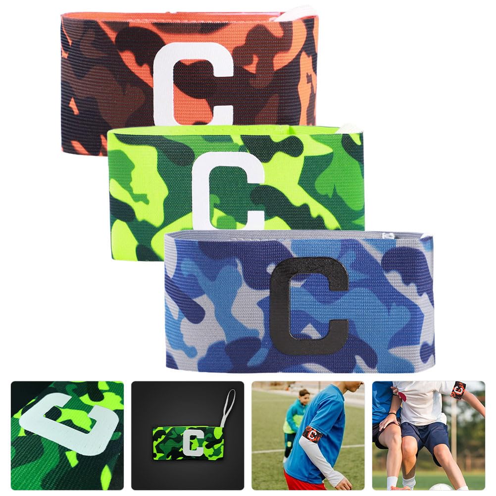 iplusmile Captain Set of Soccer Football Sports Soccer Durable Elastic Nylon for Competitions Armbands, 3, C, Armbands, Armbands, Armbands, Marks,