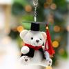 Funny Cute Graduation Bear 12Cm Hanging Bear Keychain Soft Stuffed Blessing Stuffed Animal Bear Bouquet Decoration