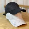 Creative Hotfix Rhinestones Baseball Cap Cotton Sunscreen Hat Simple Sunshade Hat  Girl