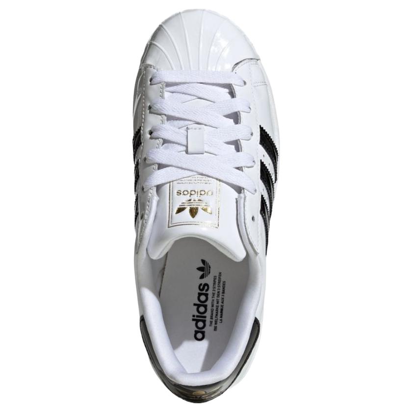Adidas Superstar 2 Cloud White Core Black Women Sneakers Gold-Metallic JS4010