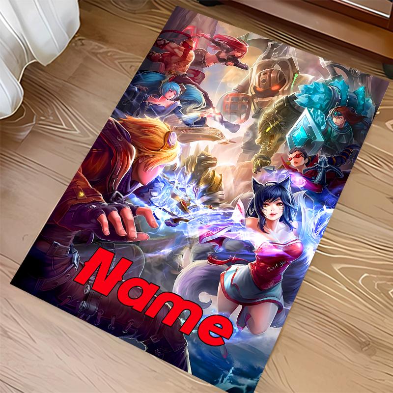 Custom Personalization League of Legends Jinx Print Area Rug - Soft, Washable Non-Slip Indoor Mat,Living Room,Home&Office Decorative Rug