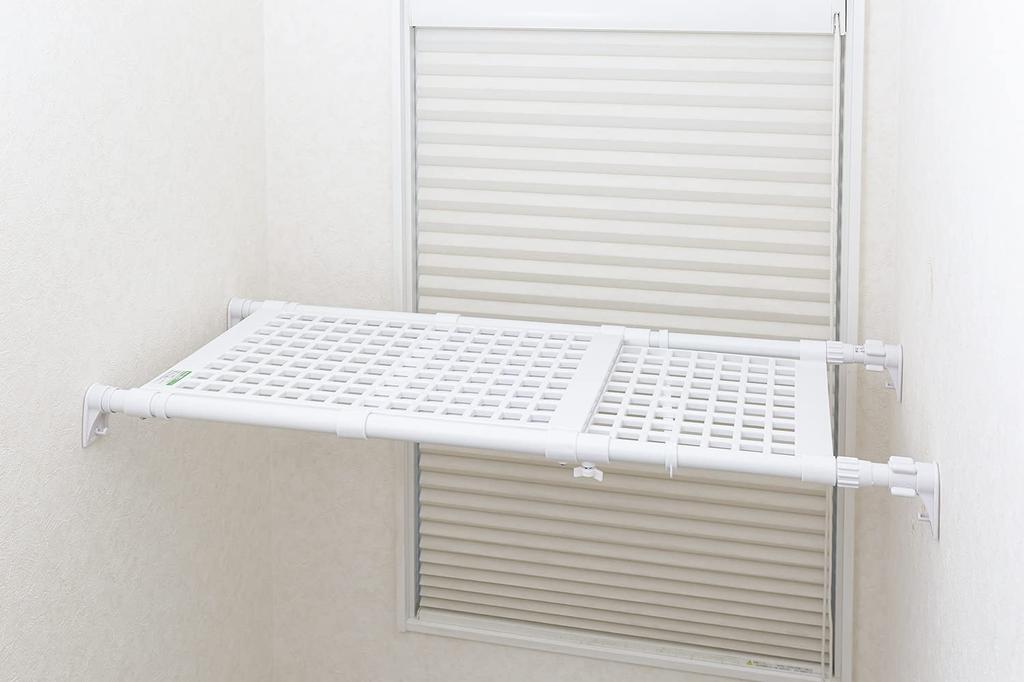 Sekisui Plastics Co., Ltd. Sekisui Tension Shelf, Super Strong Wide Mesh Rack KWT, Mounting Range: Width 65-94cm, Depth 33cm