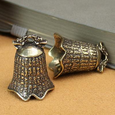 Ottone Prajna Paomo Cuore Sutra Rubinetto Campana in bronzo Ciondolo Portachiavi per auto Ciondolo Borsa Accessori Regali